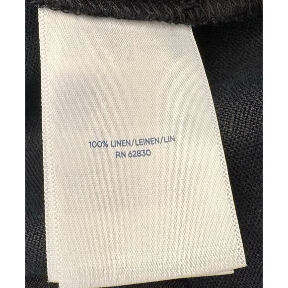 Lands’ End Women’s Black Wide Leg Linen Pants Size Petite 12 - Picture 3 of 3